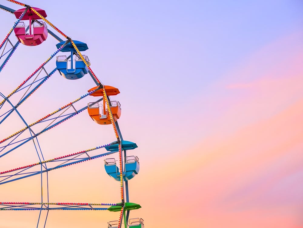 Ferris Wheel At Sunset
