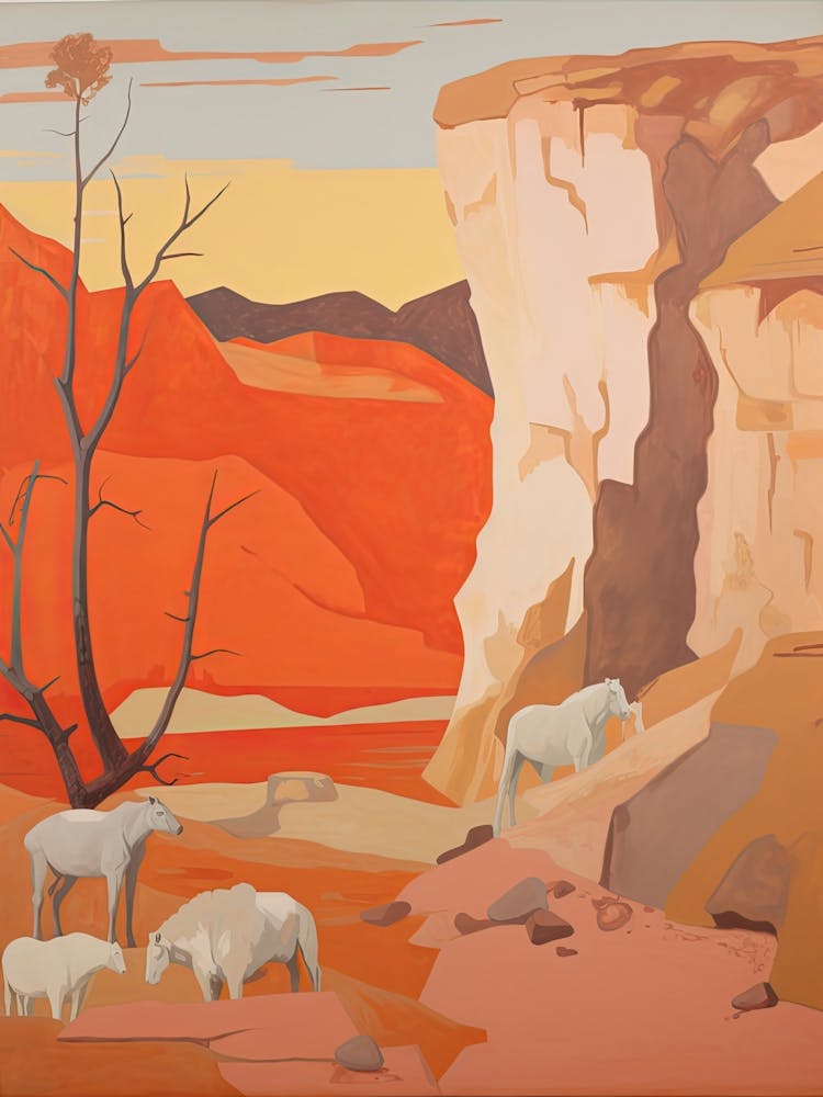 Kyzylkum Desert   Asia (Kazakhstan And Uzbekistan), Contemporary Abstract Illustration 3