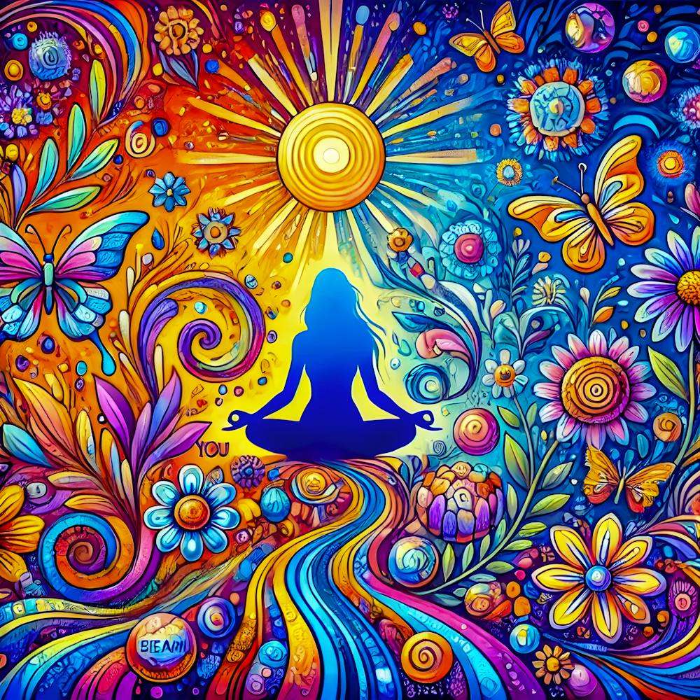 Colorful Mental Health Art for Relaxation and Positivity – Uplifting Mindfulness Design