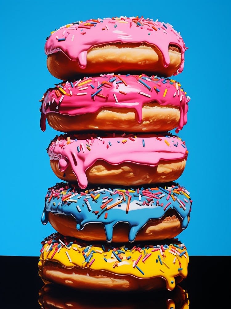 Pop Art Vivid Donuts 3