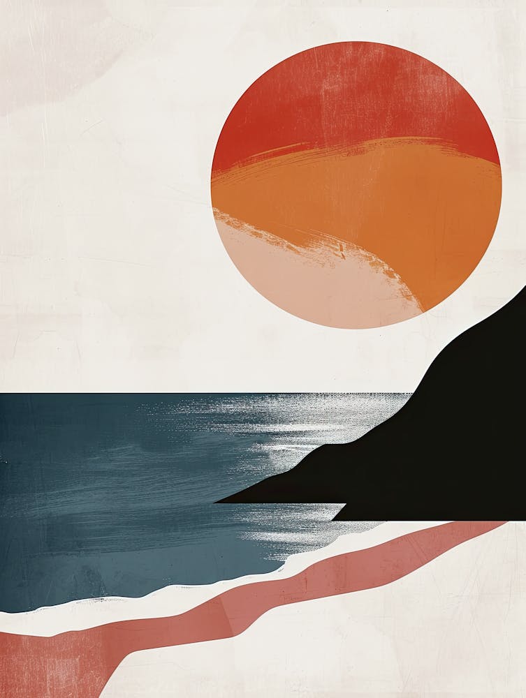 Sunset At The Beach, Scandinavian Simplicity 1