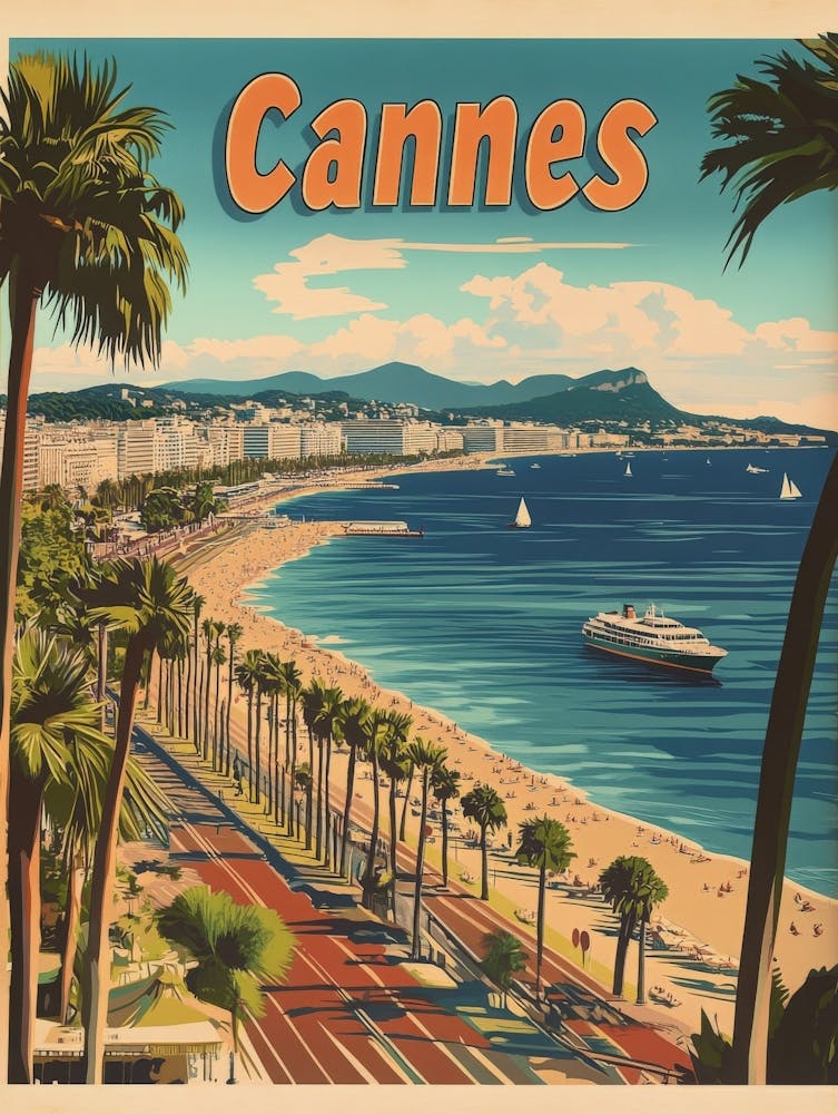 Aihrgdesign A Vintage Travel Poster Of Cannes 4