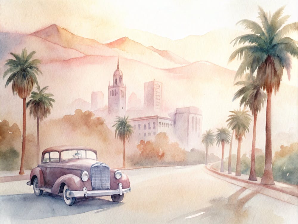 Vintage Car In Los Angeles