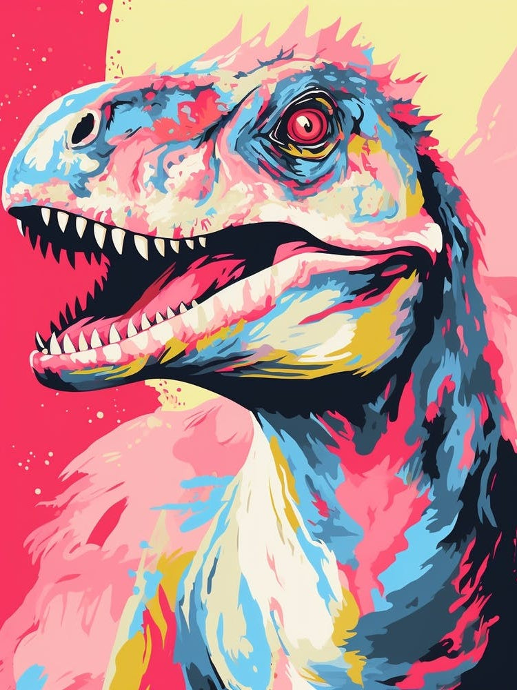 Colourful Dinosaur Deinonychus 2