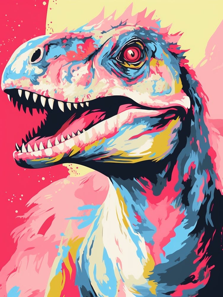 Colourful Dinosaur Deinonychus 2