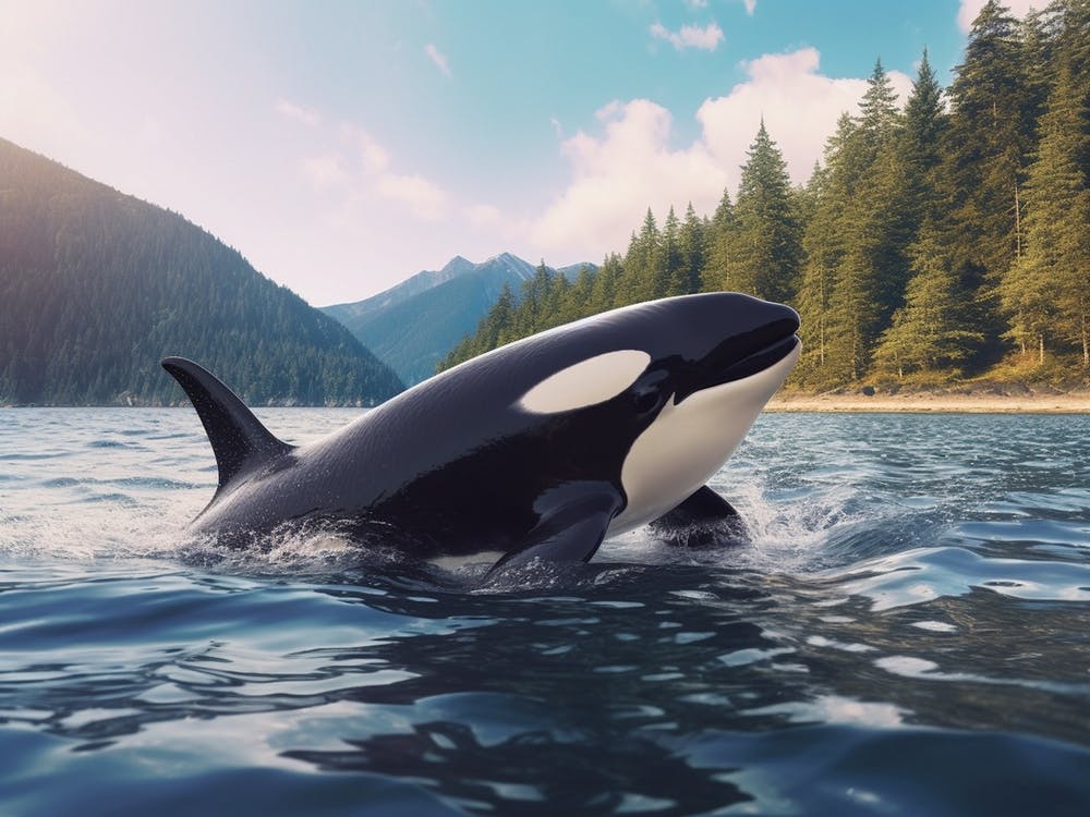 Realistic Orca Whale Photography Style In Water 2