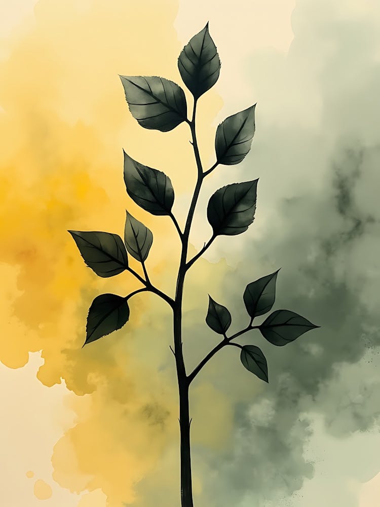 Minimal Botanical Sunrise