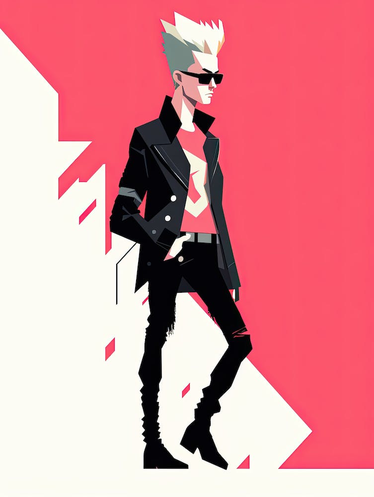 Minimalist Pink Punk Rock
