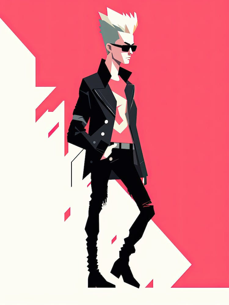 Minimalist Pink Punk Rock