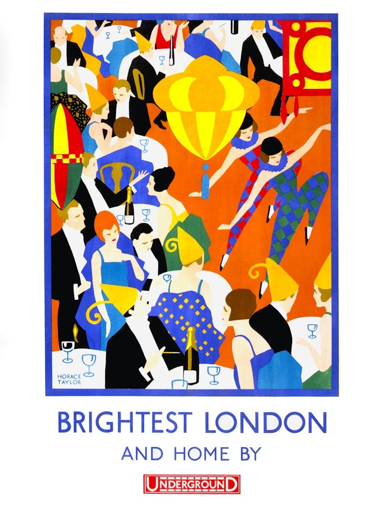 Brightest London And Home London Underground Vintage Poster