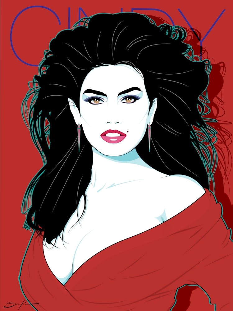 Cindy in Red - Retro 80s Style