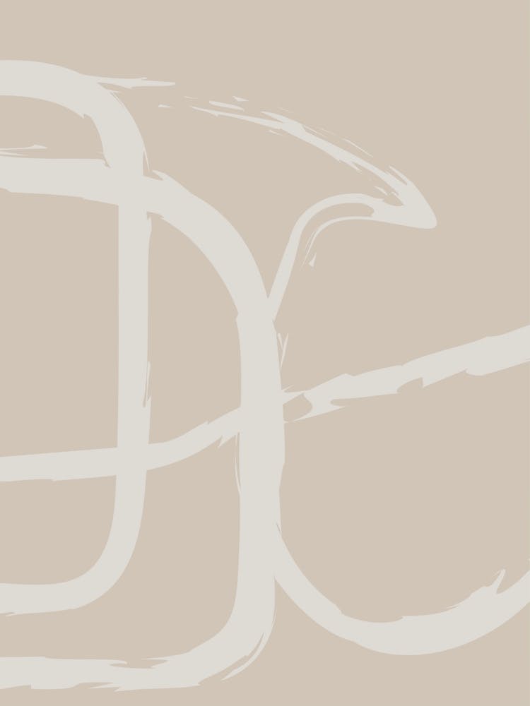 Beige Abstract Poster