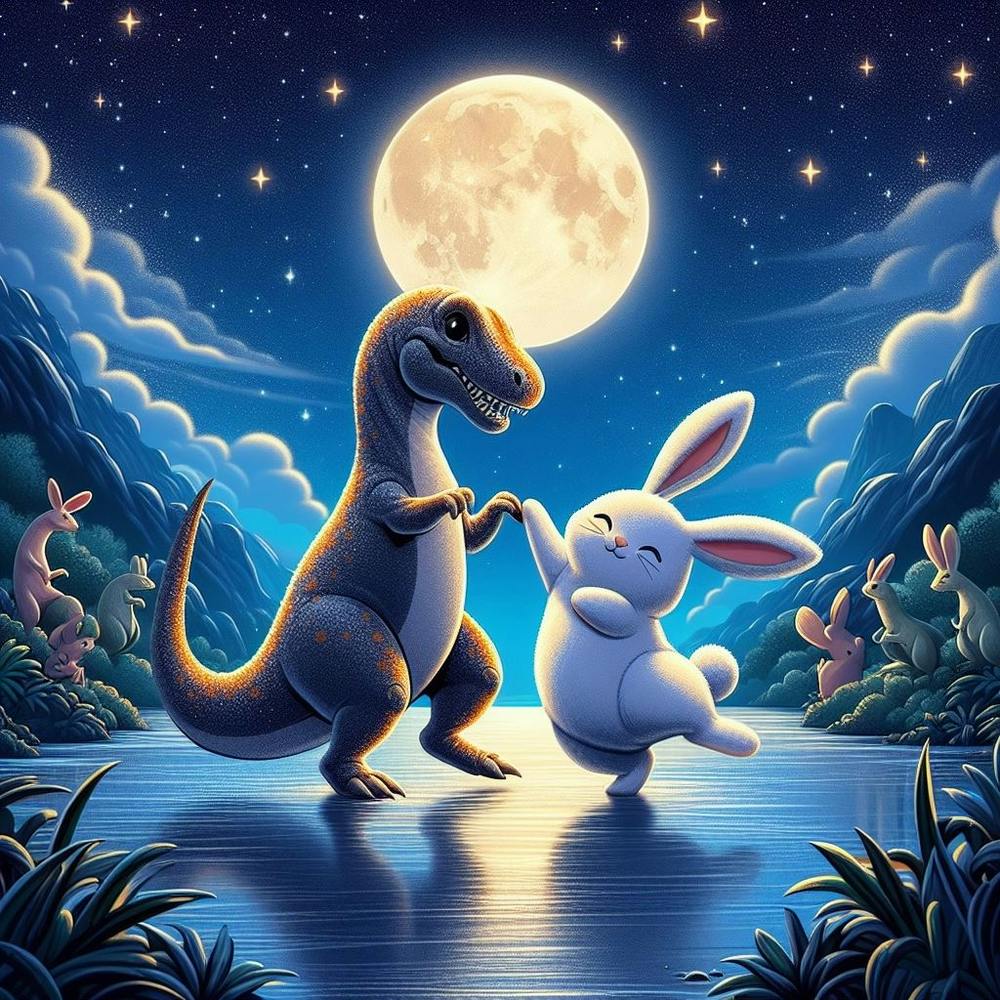Dinosaurier und Häschen