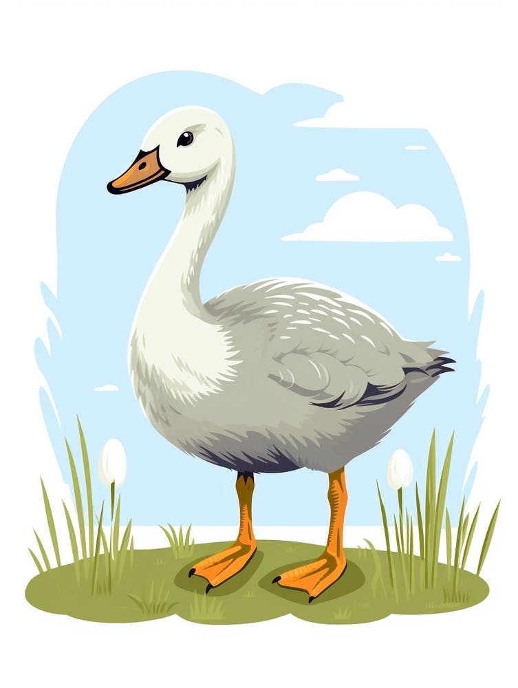 Baby Animal Illustration  Goose 3