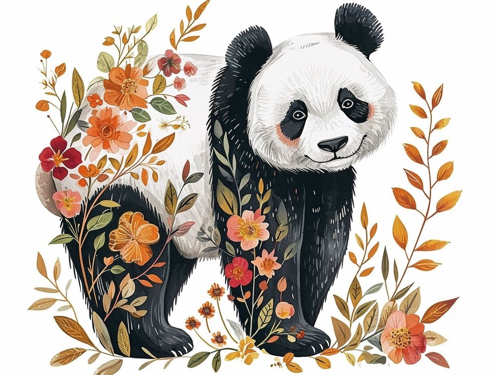 Little Floral Giant Panda 4