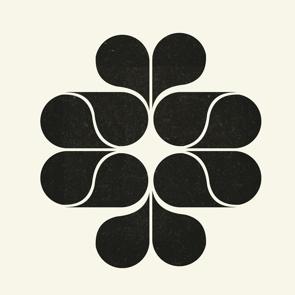 Black Geometry Floral 