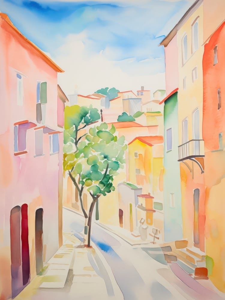 Foggia, Italie Rues à l'Aquarelle 1