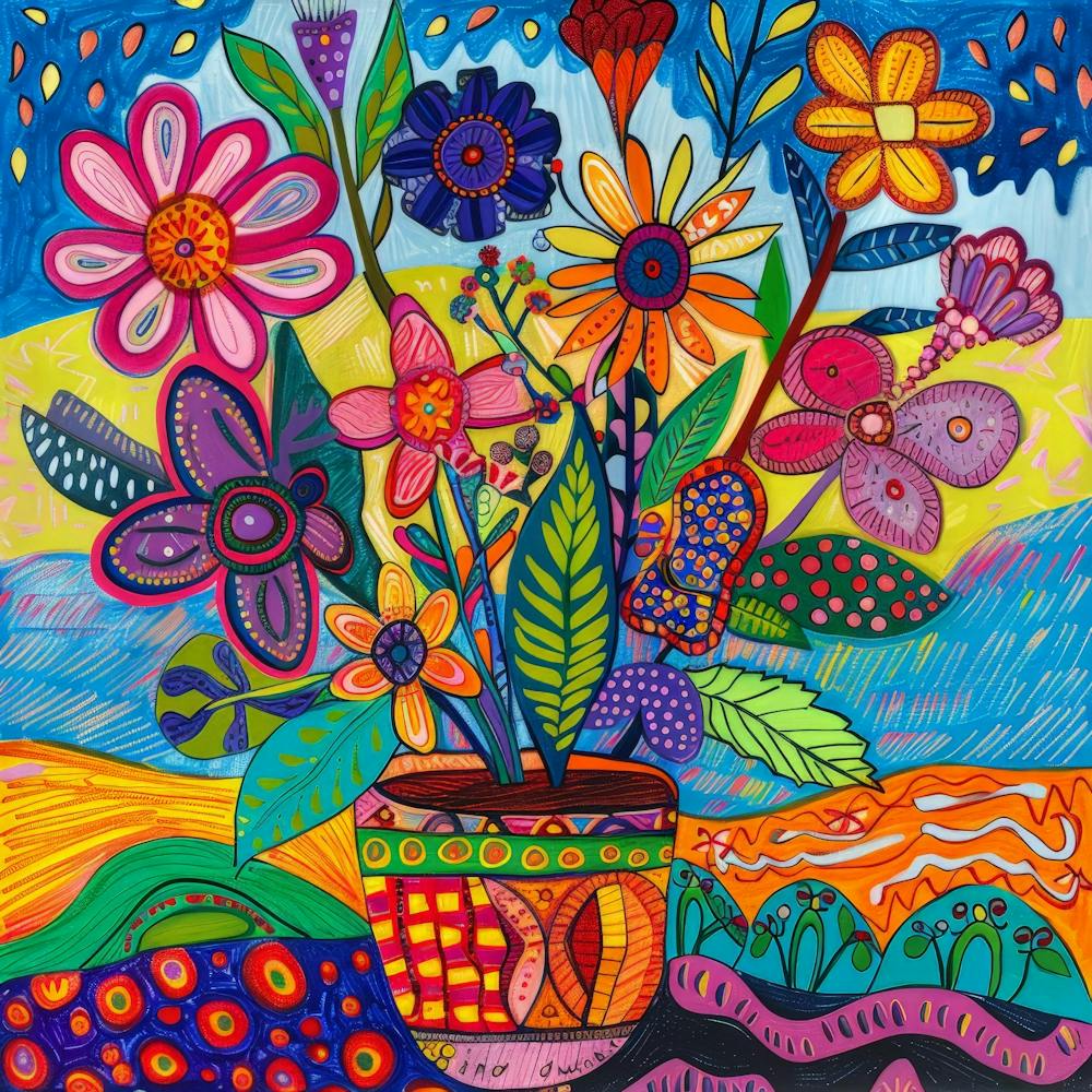 'Flowers In A Pot' 1