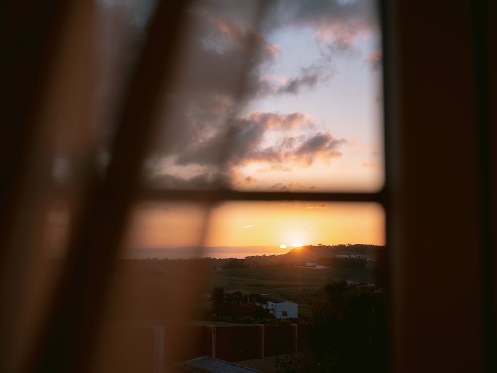 Window View Sunset Ericeira