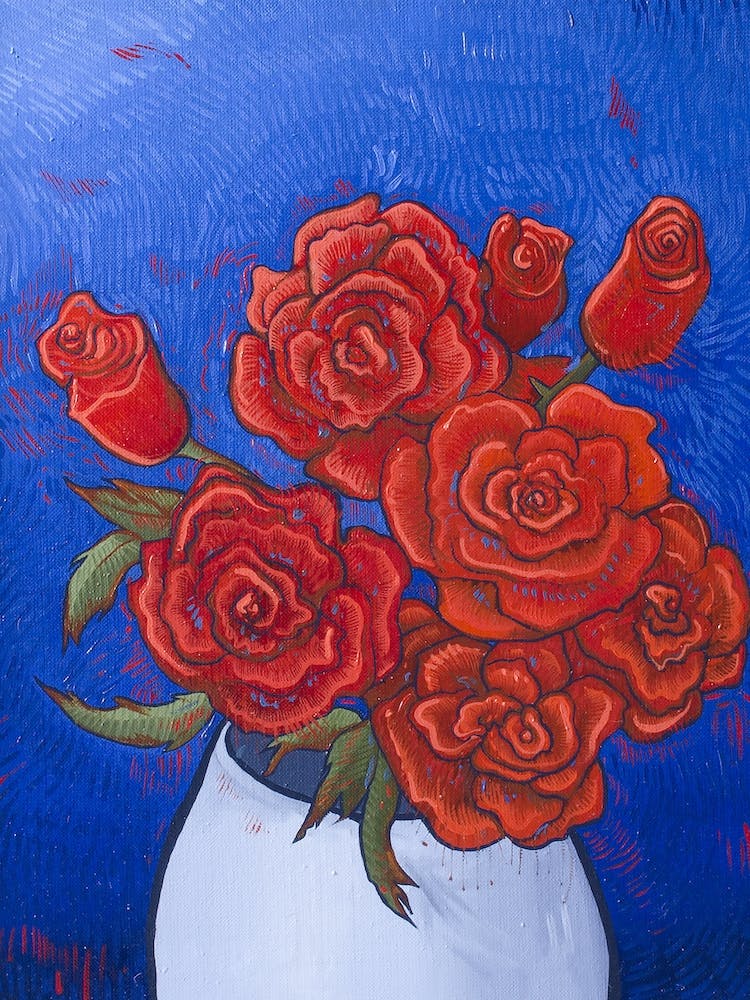Vase Of Roses