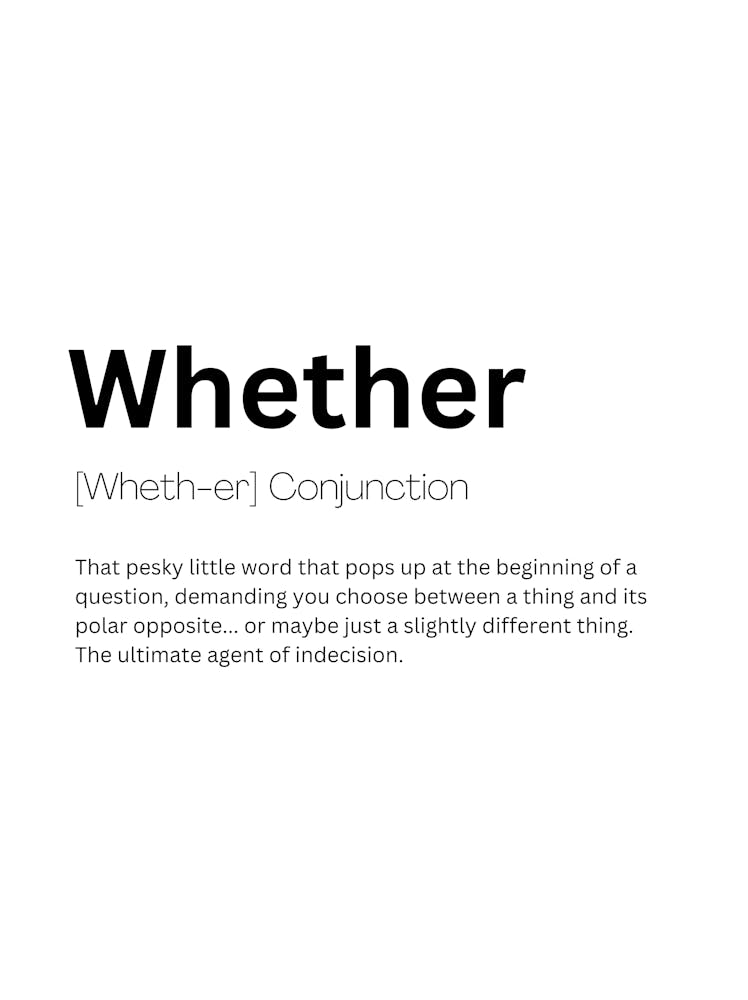Whether Definition Meaning