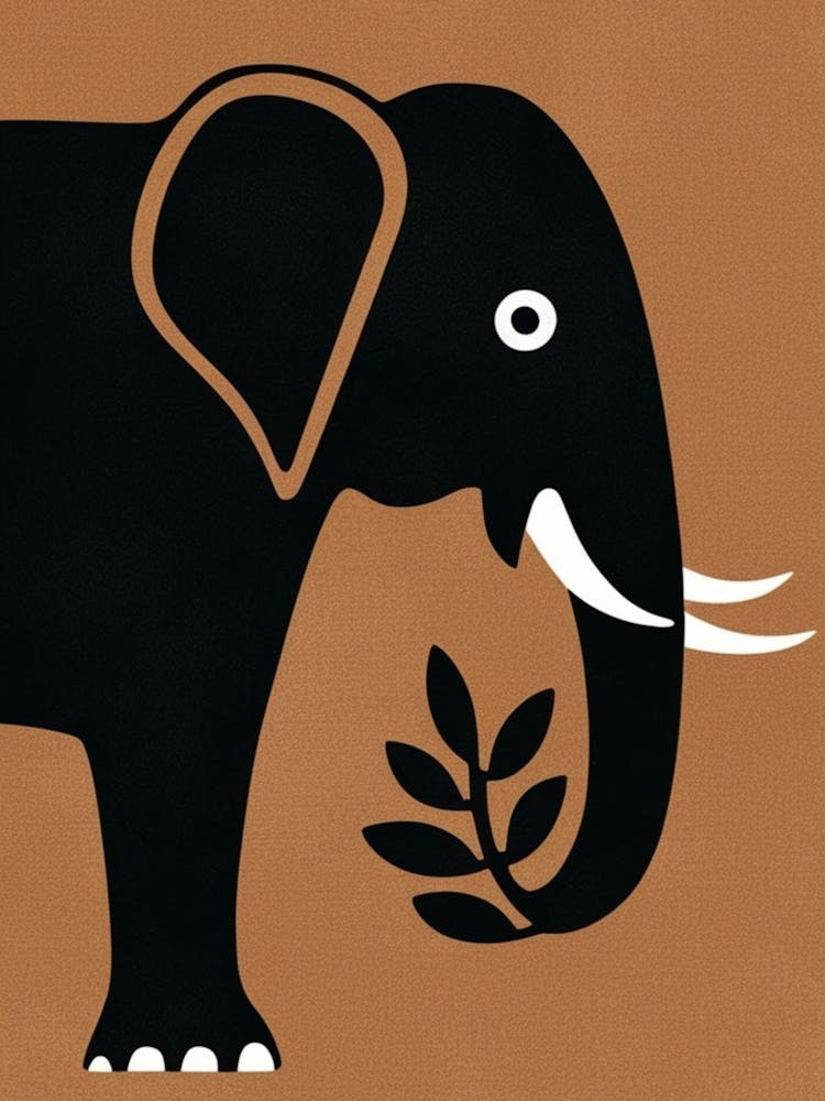 Elephant With Leaves