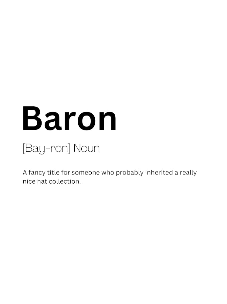 Baron Definition Meaning