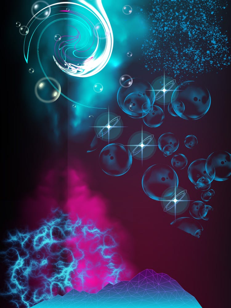 Blue And Purple Abstract