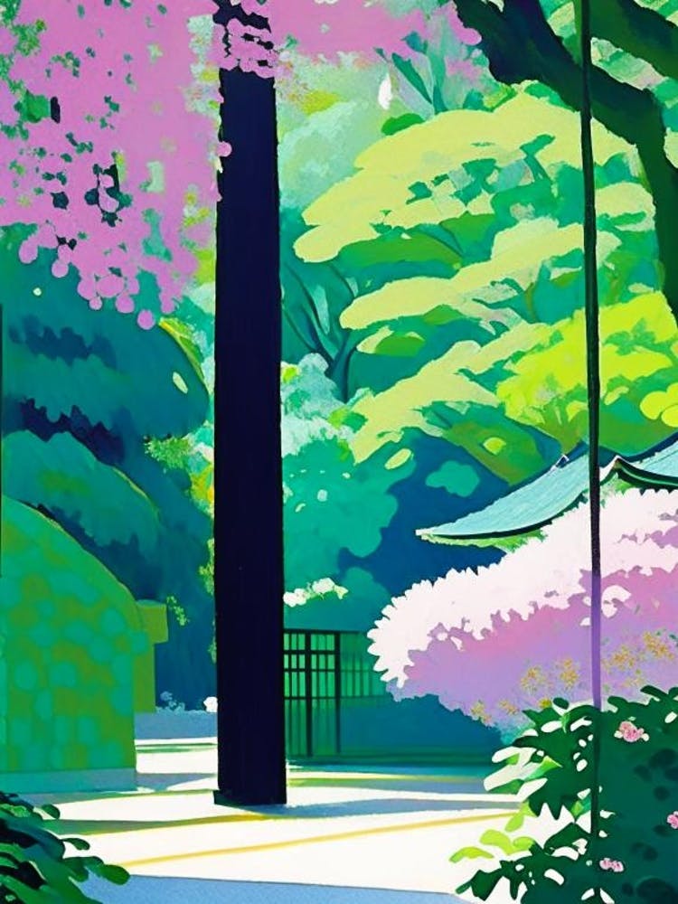 Meiji Shrine Inner Garden, Japan Abstract Still Life