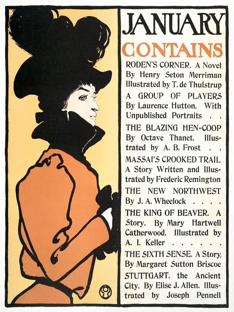 January Poster (1898), Edward Penfield