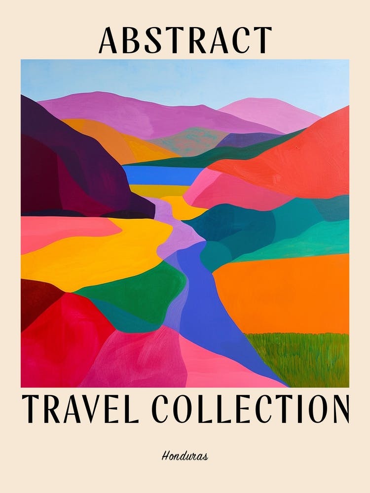 Abstract Travel Collection Poster Honduras 2