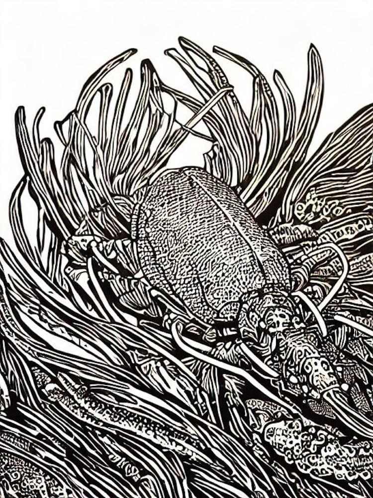 Lobster II Linocut