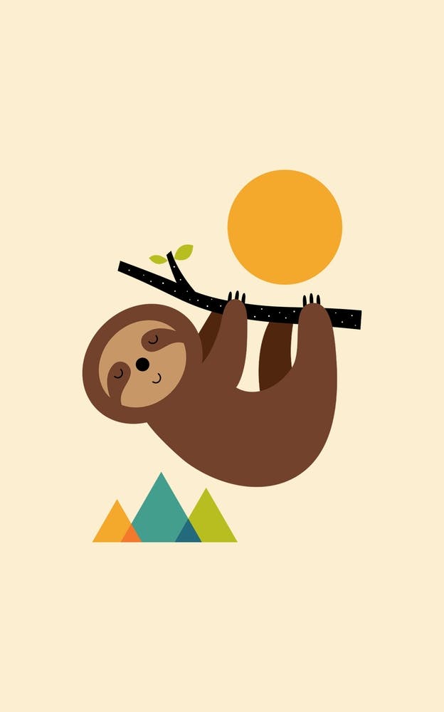 Keep Calm And Live Slow Nursery kids art print