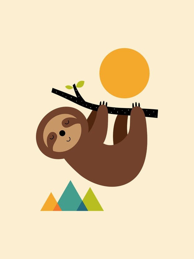 Keep Calm And Live Slow Nursery kids art print