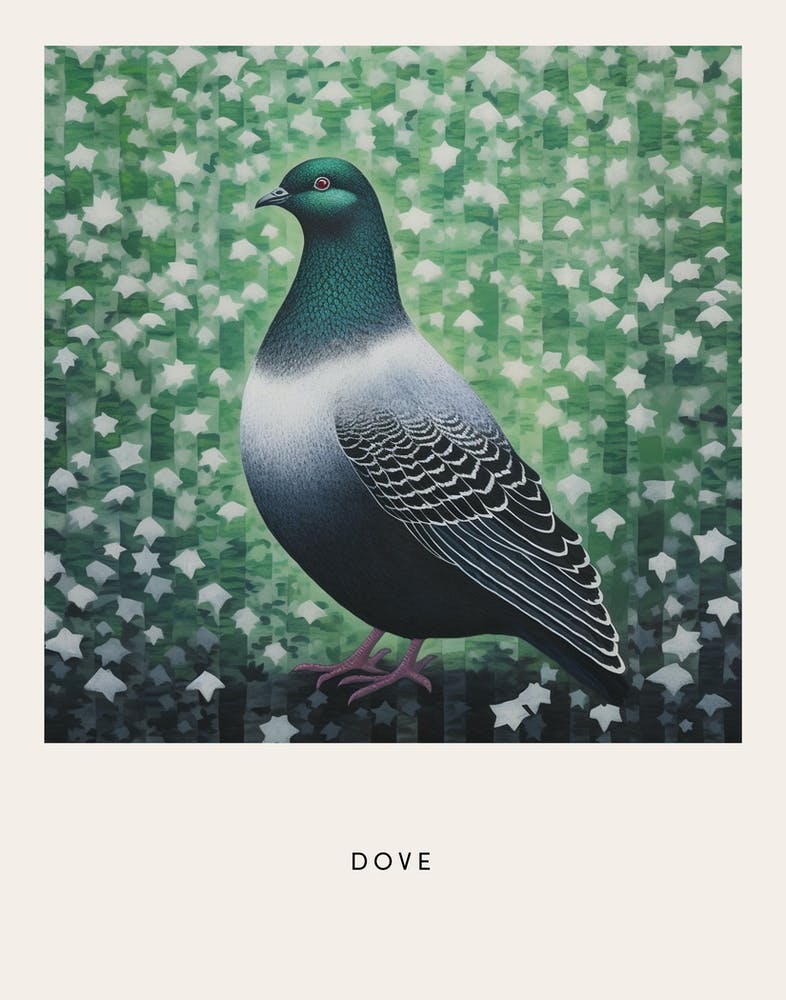 Ohara Koson Inspired Bird Painting Dove 1 Poster