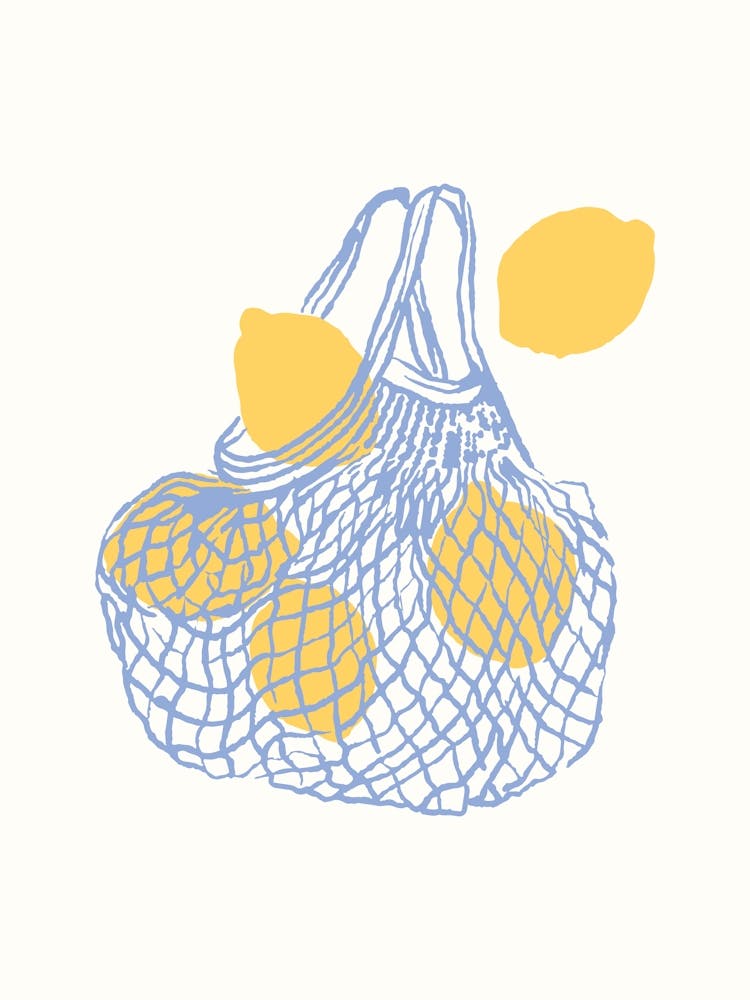 Lemons in Bag Print