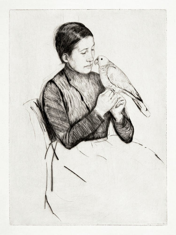 The Parrot (ca. 1891), Mary Cassatt