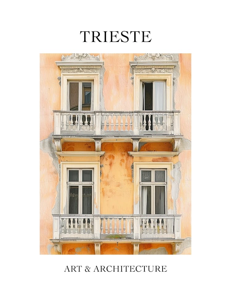 Trieste Travel And Architecture Poster 1
