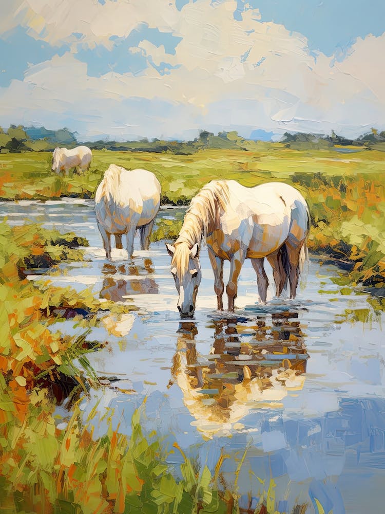 Peinture de Chevaux Dans le Comté de Kerry, Irlande 1