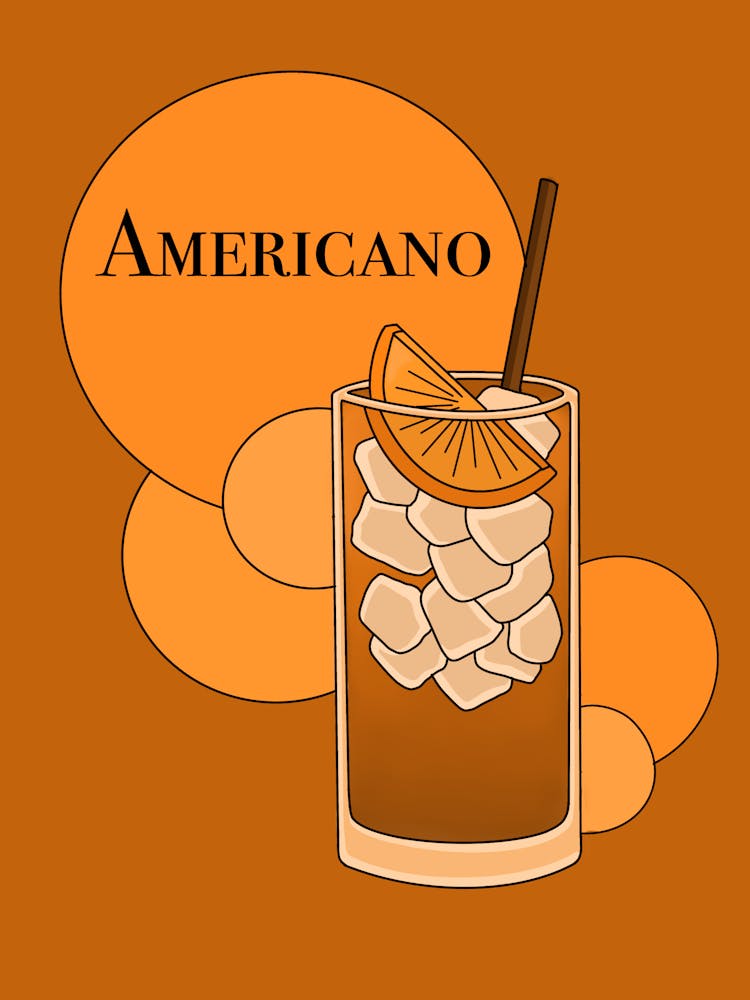 Americano cocktail art