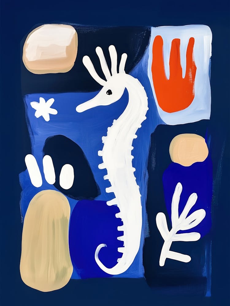 Abstract Sea Life Seahorse