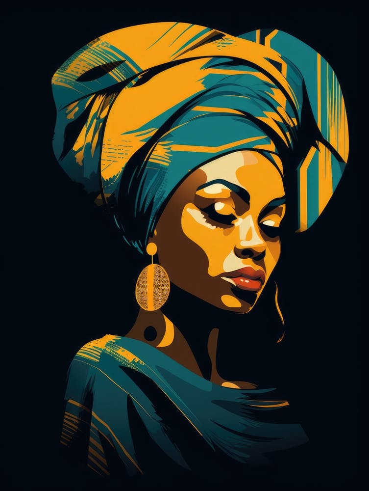 African Woman In A Turban 9