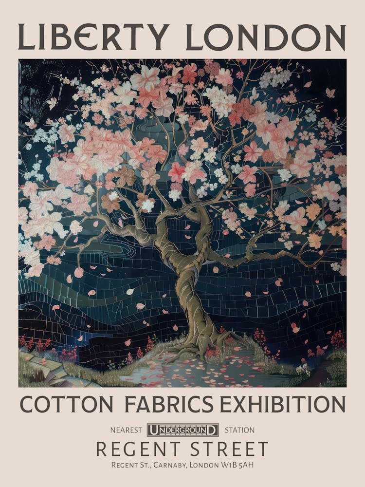 Liberty London Print William Morris Textiles Cherry Tree 2