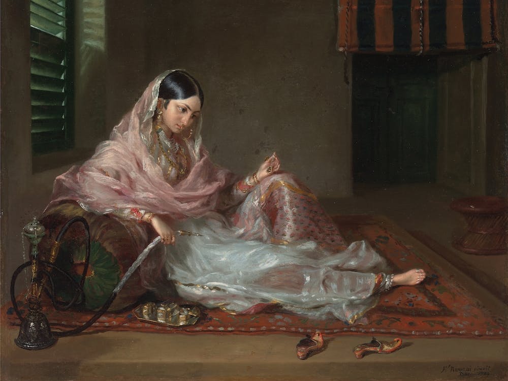 Muslim Lady Reclining, Francesco Renald