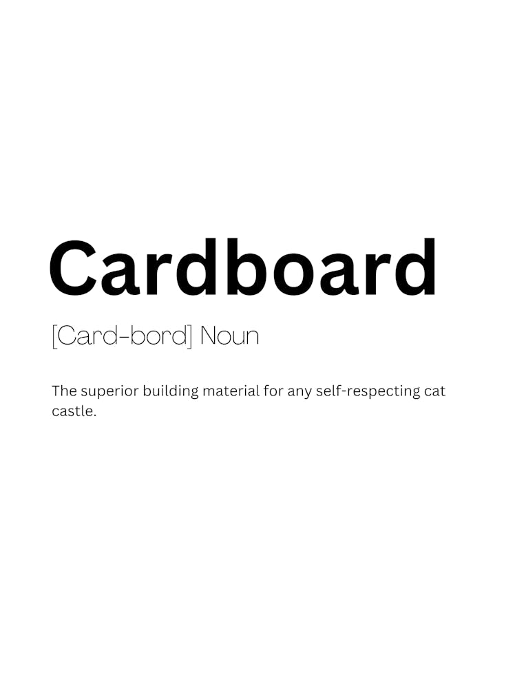 Cardboard Definition Meaning
