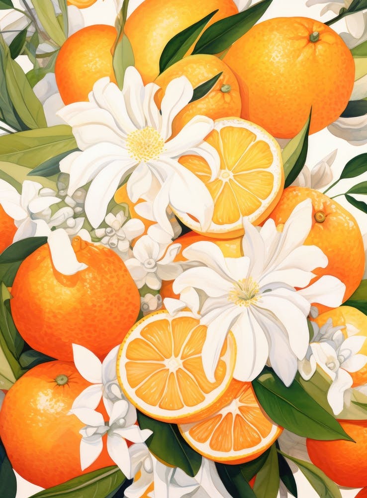 Oranges And Flowers 4