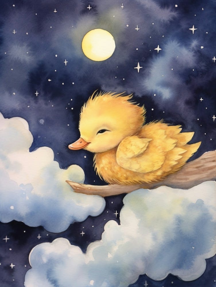 Baby Duckling 2 Sleeping In The Clouds