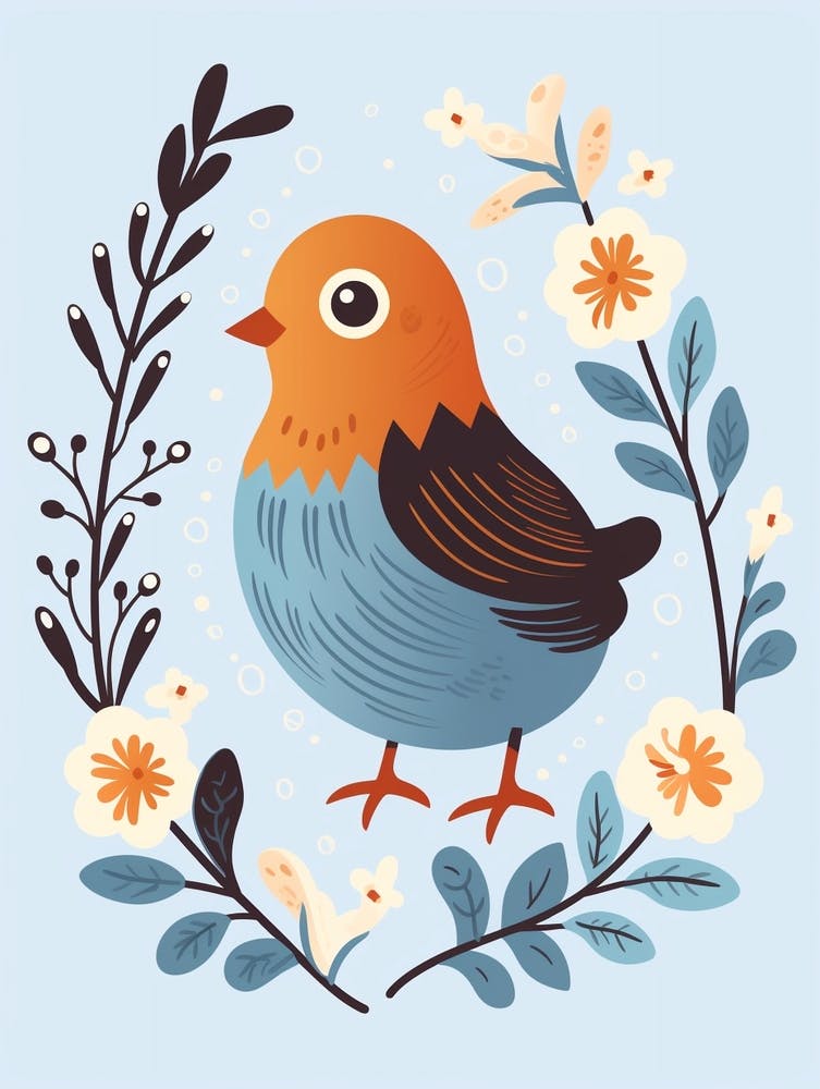 Baby Animal Illustration  Bird 1