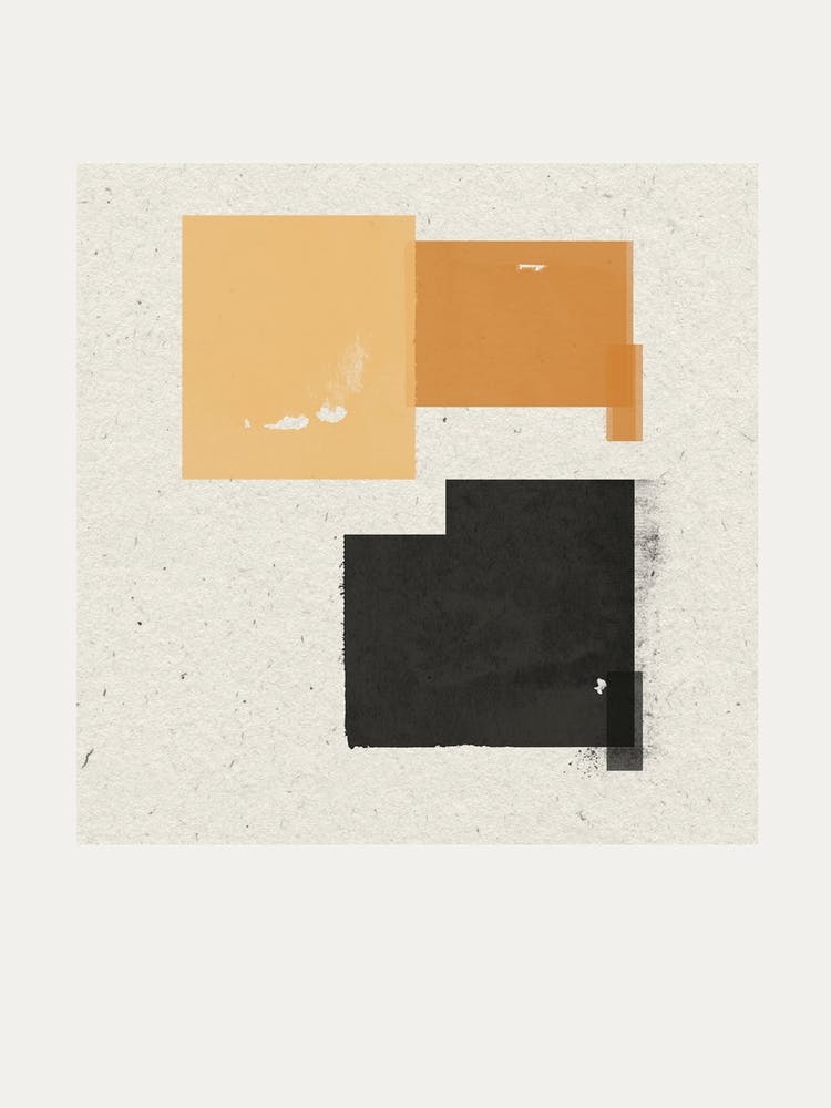 'Black And Orange' Abstract Paper