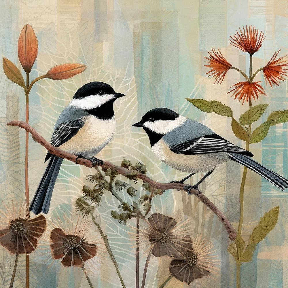 Oiseau dans la Nature Mésange de Caroline 1